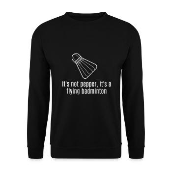 Badminton Badmington Tennis Sport Plume Cadeau - Sweat-shirt Unisexe - noir - Devant - Alina (178cm) & Michal (187cm)