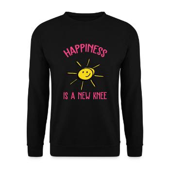 Nouveau genou bionique récupération Heureux - Sweat-shirt Unisexe - noir - Devant - Alina (178cm) & Michal (187cm)
