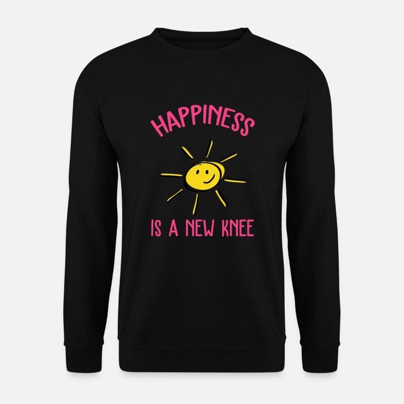 Neues Knie Bionisch Erholung Glücklich - Unisex Pullover - Schwarz