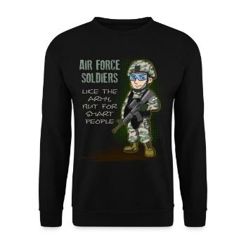 Luftwaffe Air Force Airforce - Unisex Pullover - Schwarz - Vorne - Alina (178cm) & Michal (187cm)