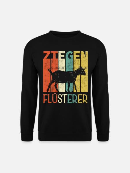 Ziegen Flüsterer Lustiges Landwirt Bauer Ziege - Unisex Pullover - Schwarz
