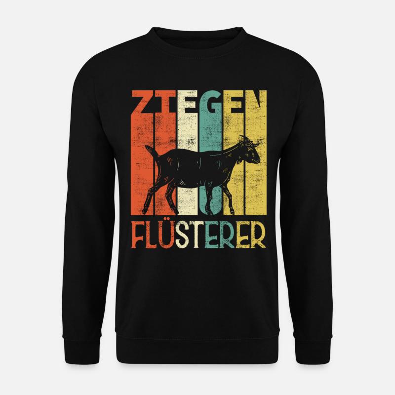 Ziegen Flüsterer Lustiges Landwirt Bauer Ziege - Unisex Pullover - Schwarz
