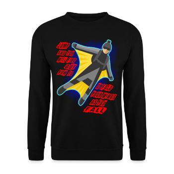 Cadeau de saut de saut en parachute de base - Sweat-shirt Unisexe - noir - Devant - Alina (178cm) & Michal (187cm)