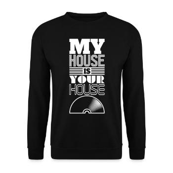 My House Is Your House Music Festival - Unisex Sweatshirt - black - Front - Alina (178cm) & Michal (187cm)