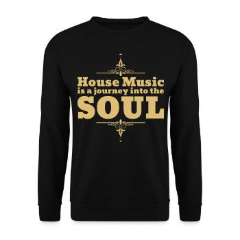 House Music est un voyage dans le festival Soul - Sweat-shirt Unisexe - noir - Devant - Alina (178cm) & Michal (187cm)