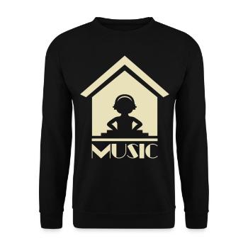 House Music DJ Festival - Unisex Sweatshirt - black - Front - Alina (178cm) & Michal (187cm)