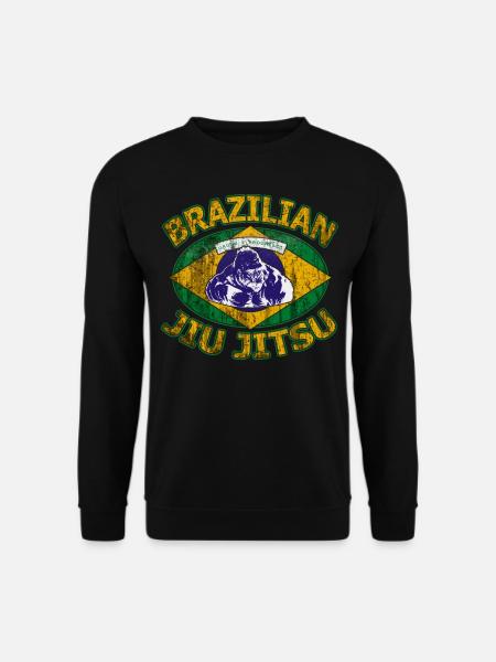 BJJ Brazilian Jiu Jitsu Choke & Roll MMA Gorilla - Unisex Pullover - Schwarz