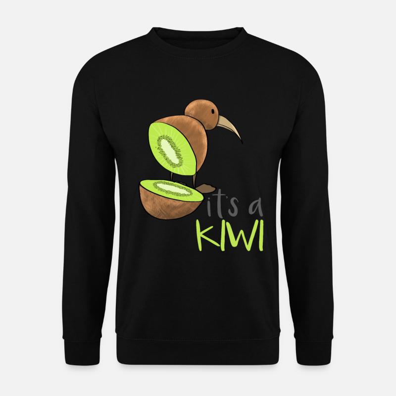 Kiwi Fruit Kiwi Bird - Unisex Sweatshirt - black