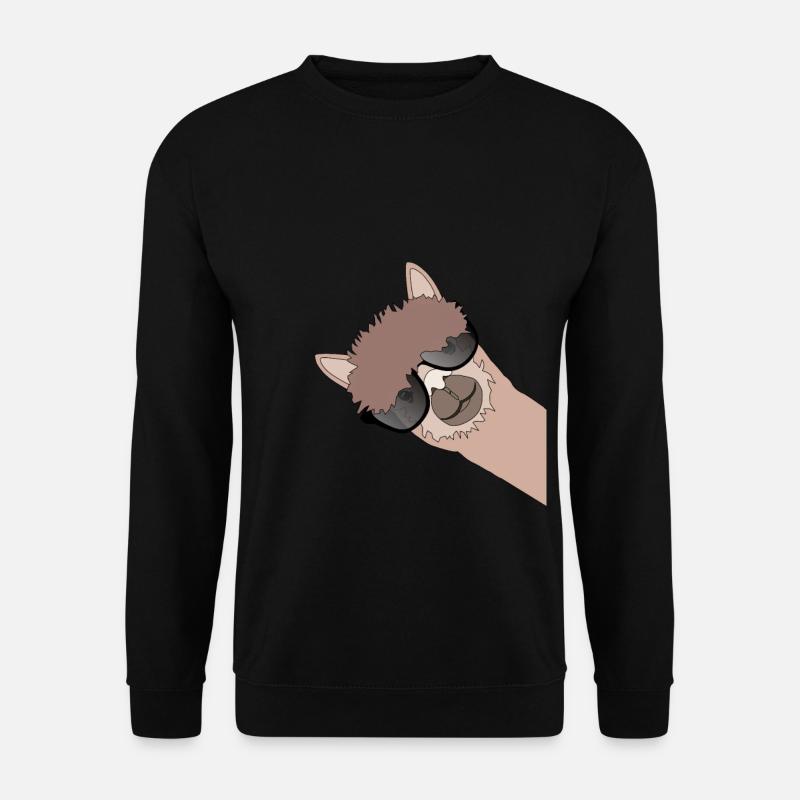 Lustiges Lama Alpaka mit Sonnenbrille - Unisex Pullover - Schwarz