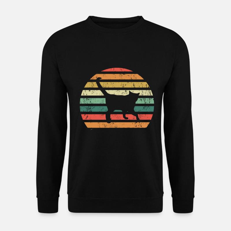 Cat retro - Unisex Sweatshirt - black