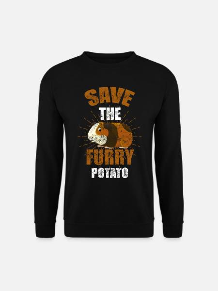 Meerschweinchen Haustier Nagetier Geschenk - Unisex Pullover - Schwarz