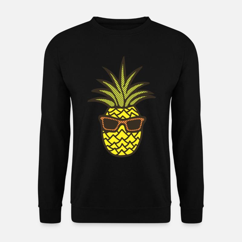 Pineapple with sunglasses - Unisex Sweatshirt - black