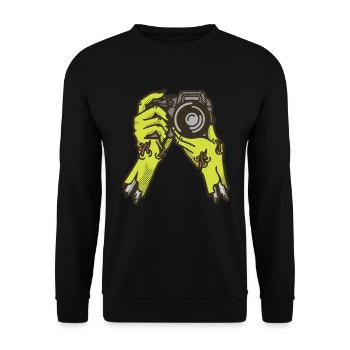 Zombie Photographer - Unisex Sweatshirt - black - Front - Alina (178cm) & Michal (187cm)