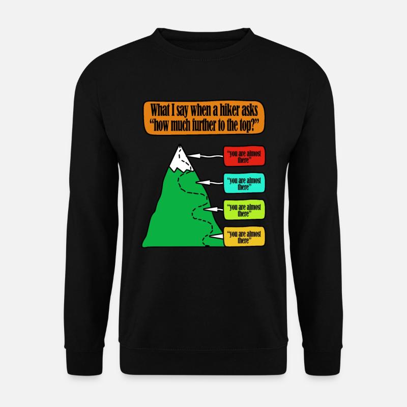 Bergsteiger Wanderer Lustige Bergführer Anleitung - Unisex Pullover - Schwarz