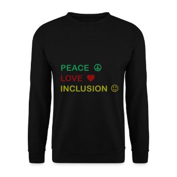 Great for all occassions Inclusion Tee Peace - Unisex Sweatshirt - black - Front - Alina (178cm) & Michal (187cm)