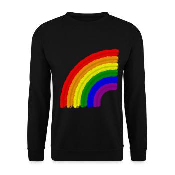 Rainbow LGBT Pride Rainbow - Unisex Sweatshirt - black - Front - Alina (178cm) & Michal (187cm)