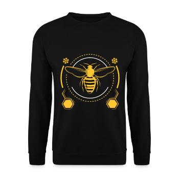Bee honey beekeeper gift - Unisex Sweatshirt - black - Front - Alina (178cm) & Michal (187cm)