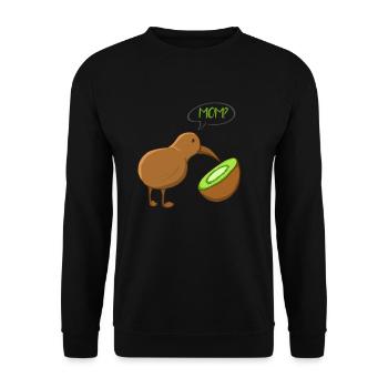 Kiwi Vogel Frucht - Unisex Pullover - Schwarz - Vorne - Alina (178cm) & Michal (187cm)