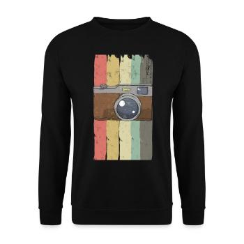 appareil photo - Sweat-shirt Unisexe - noir - Devant - Alina (178cm) & Michal (187cm)