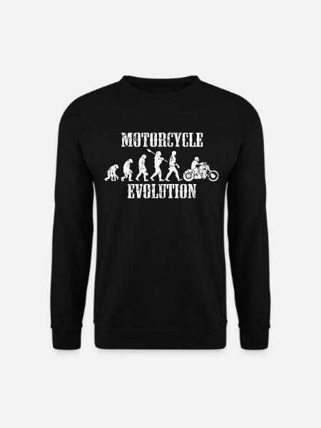 Evolution Biker Motorrad Geschenk - Unisex Pullover - Schwarz