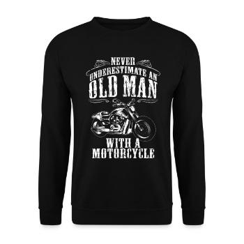 Cadeau d'été moto vieux papa papy - Sweat-shirt Unisexe - noir - Devant - Alina (178cm) & Michal (187cm)