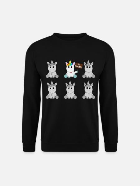 Licorne - différent - Sweat-shirt Unisexe - noir