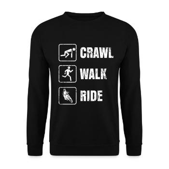Motorcycle baby running driving gift two-wheeler - Unisex Sweatshirt - black - Front - Alina (178cm) & Michal (187cm)
