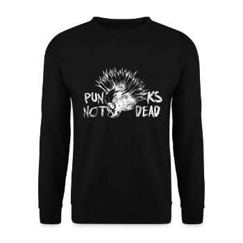 Punk tête de mort cadeau - Sweat-shirt Unisexe - noir - Devant - Alina (178cm) & Michal (187cm)