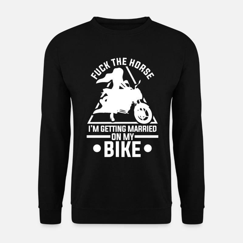 Braut Motorrad Heirat JGA Geschenk - Unisex Pullover - Schwarz