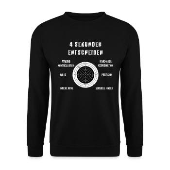 Sportschießen - Unisex Pullover - Schwarz - Vorne - Alina (178cm) & Michal (187cm)
