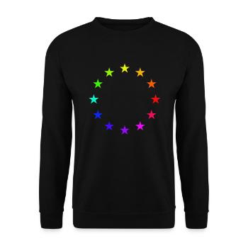 Europa EU Flage arc-en-ciel - Sweat-shirt Unisexe - noir - Devant - Alina (178cm) & Michal (187cm)