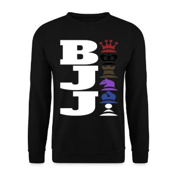 BJJ Brazilian Jiu Jitsu chess figures - Unisex Sweatshirt - black - Front - Alina (178cm) & Michal (187cm)