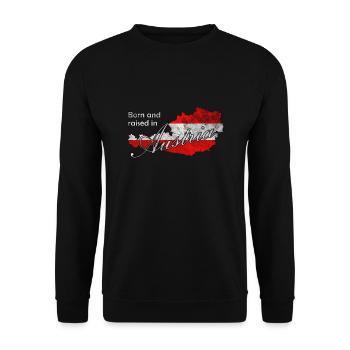 Né et a grandi en Autriche - Sweat-shirt Unisexe - noir - Devant - Alina (178cm) & Michal (187cm)