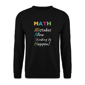 Math Math School Student Student Gift - Unisex Sweatshirt - black - Front - Alina (178cm) & Michal (187cm)
