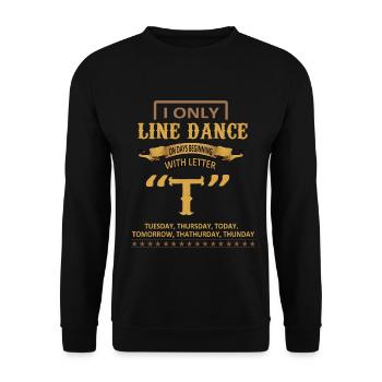 Line Dance Tanzen Country Musik - Unisex Pullover - Schwarz - Vorne - Alina (178cm) & Michal (187cm)