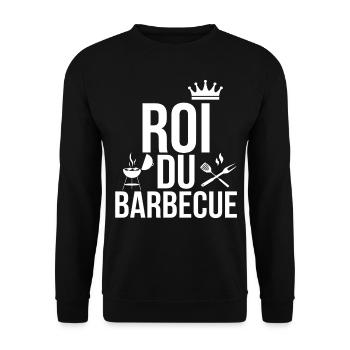 Grillen Grillmeister Gartenparty Grillparty Garten - Unisex Pullover - Schwarz - Vorne - Alina (178cm) & Michal (187cm)