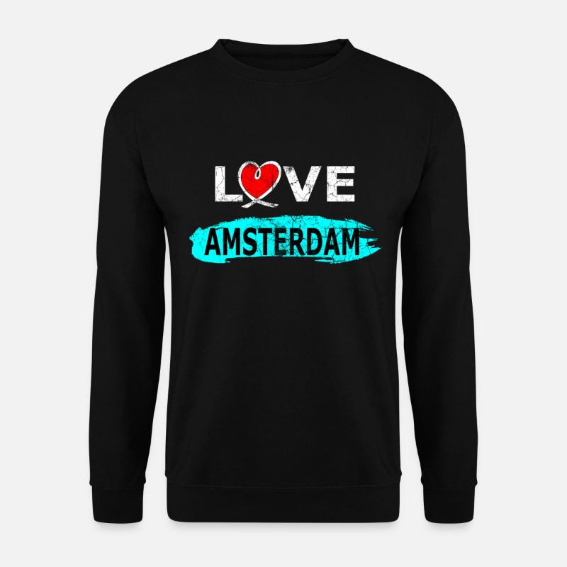 Amsterdam - Unisex Pullover - Schwarz