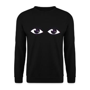 Eyes - Unisex Sweatshirt - black - Front - Alina (178cm) & Michal (187cm)