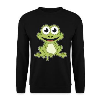 Frog quark animal wildlife nature forest frogs - Unisex Sweatshirt - black - Front - Alina (178cm) & Michal (187cm)