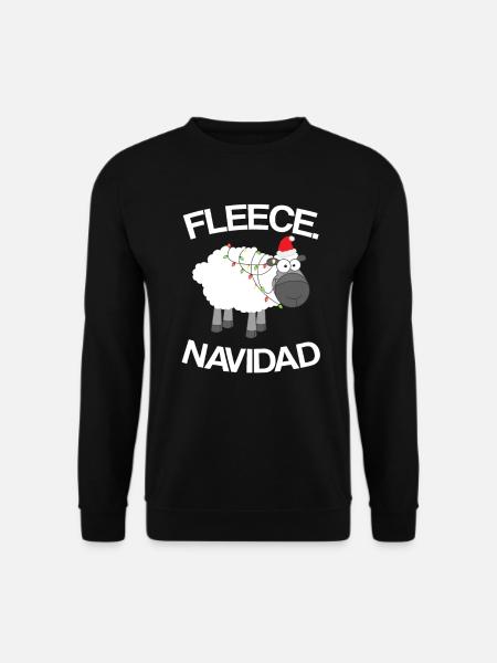 Vlies Navidad - Feliz - Weihnachten - Unisex Pullover - Schwarz