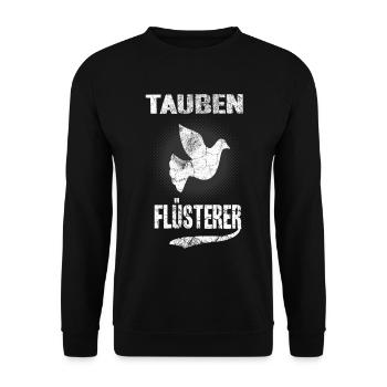 Tauben - Unisex Pullover - Schwarz - Vorne - Alina (178cm) & Michal (187cm)