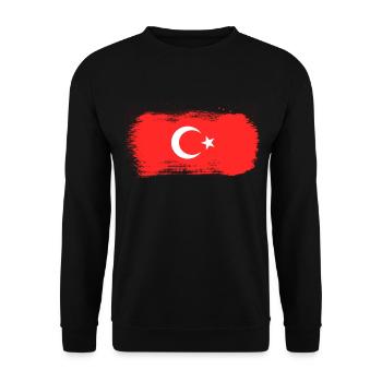 Drapeau Turquie Drapeau Turc Cadeau Türkiye - Sweat-shirt Unisexe - noir - Devant - Alina (178cm) & Michal (187cm)