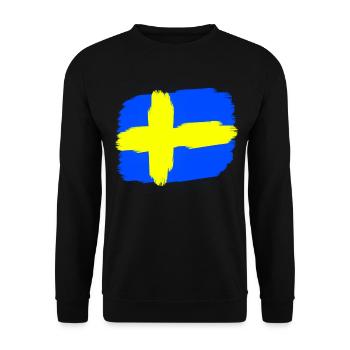 Drapeau suédois Idée cadeau Suède - Sweat-shirt Unisexe - noir - Devant - Alina (178cm) & Michal (187cm)