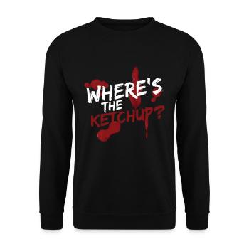 Where is the ketchup tomato sauce grilling fries - Unisex Sweatshirt - black - Front - Alina (178cm) & Michal (187cm)