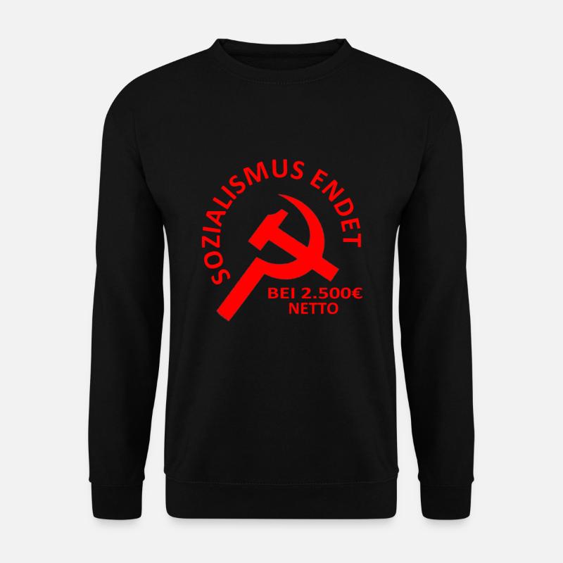 Sozialismus Marxismus Karl Marx Kommunist Geschenk - Unisex Pullover - Schwarz