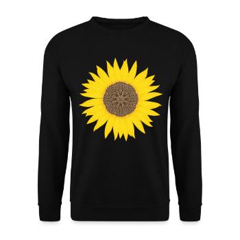 Fleur de tournesol graphique puissance beauté - Sweat-shirt Unisexe - noir - Devant - Alina (178cm) & Michal (187cm)