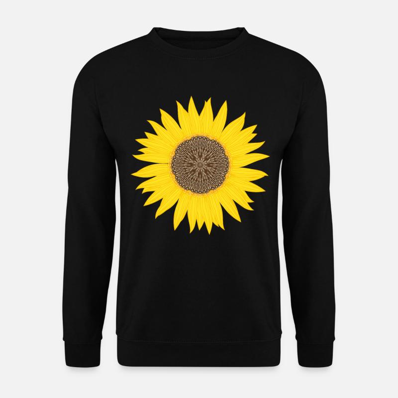 Sonnenblume-grafische Flower power-Schönheit - Unisex Pullover - Schwarz
