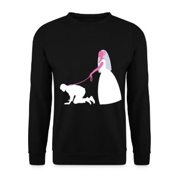 hen - Unisex Sweatshirt - black - Front - Alina (178cm) & Michal (187cm)