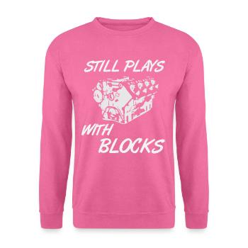 Ich Liebe Big Blocks Hubraum V8 Tuner Shirt - Unisex Pullover - Pink - Vorne