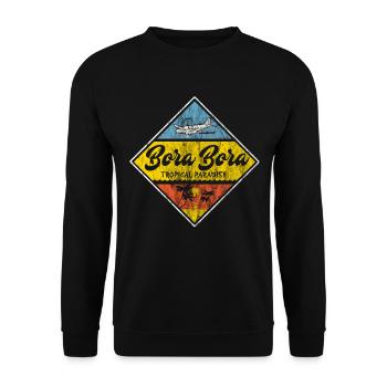 Bora Bora paradis - Sweat-shirt Unisexe - noir - Devant - Alina (178cm) & Michal (187cm)